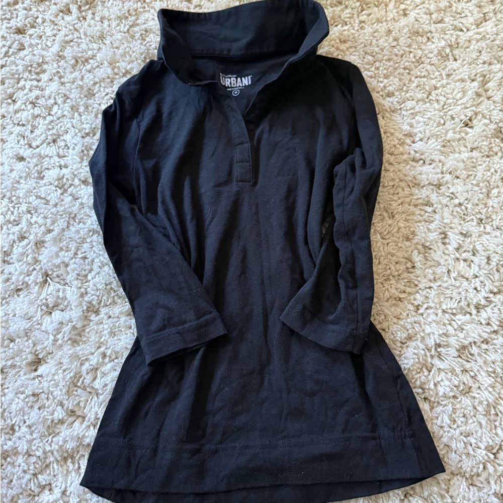 Urban Outfitters Black Polo Shirt